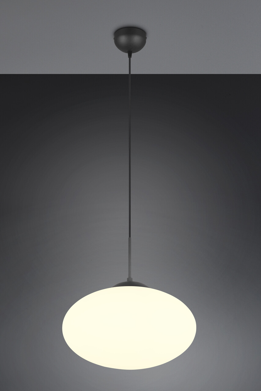 Lustra Fomento, TRIO, 40x150 cm, 15W, 1x E27, metal, negru mat/alb - imagine 7